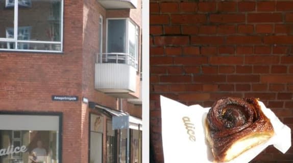 Hjørnet på Amagerbrogade og en snurre på en Alice-pose — Alice