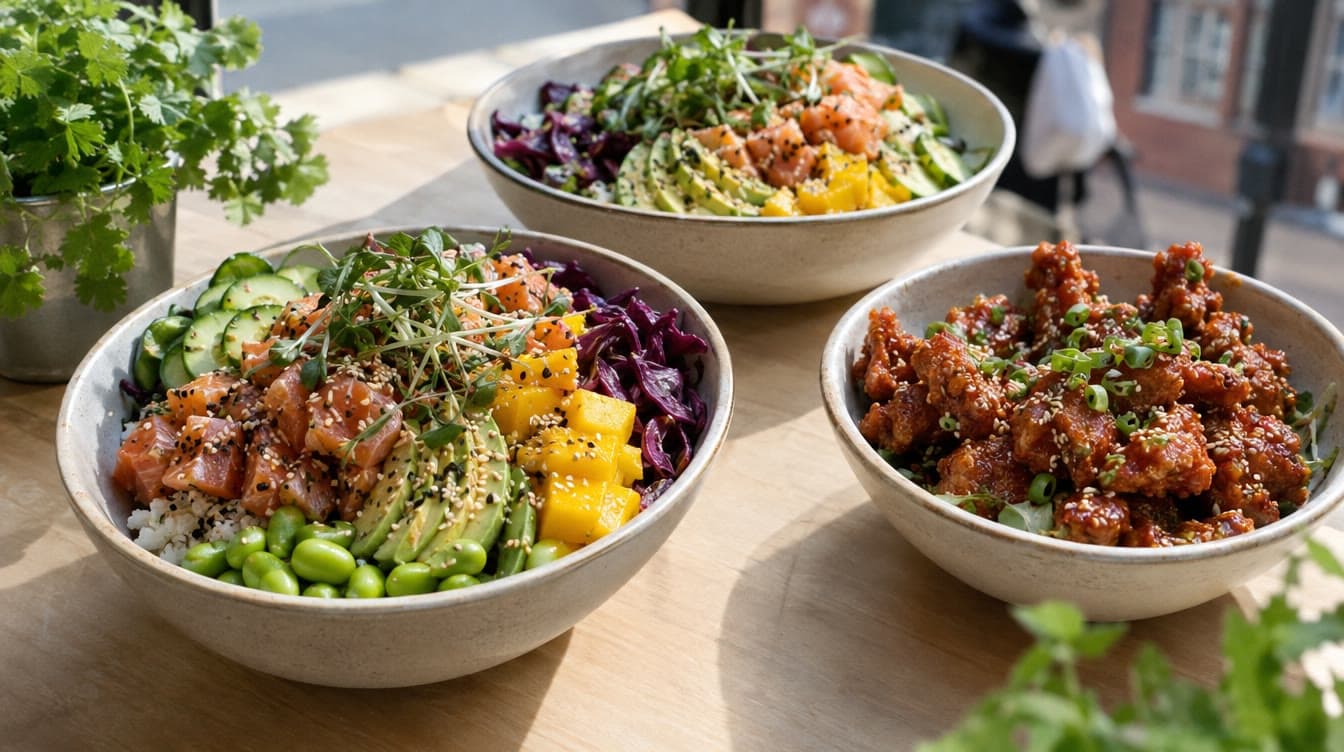 Pokébowls med laks, avocado og edamame — Bentto