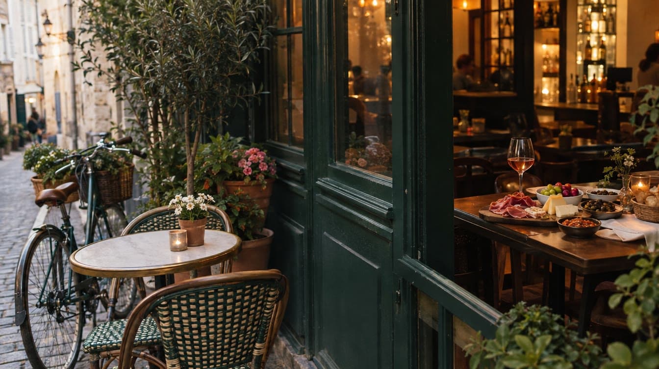 Tapas og rosé i den romantiske café — Cafe Fleuri