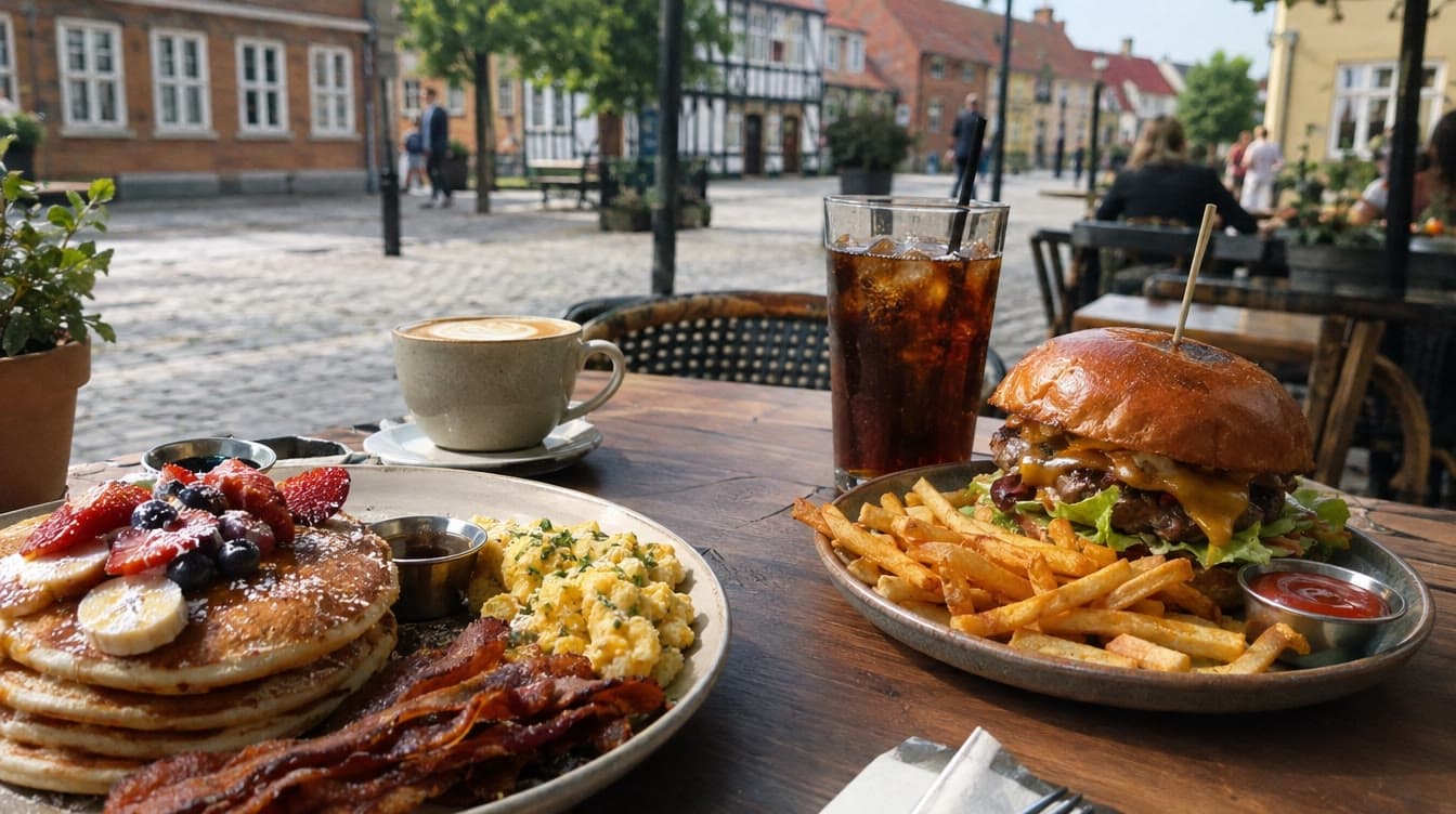 Brunch og burger på fortovet — Café Friends