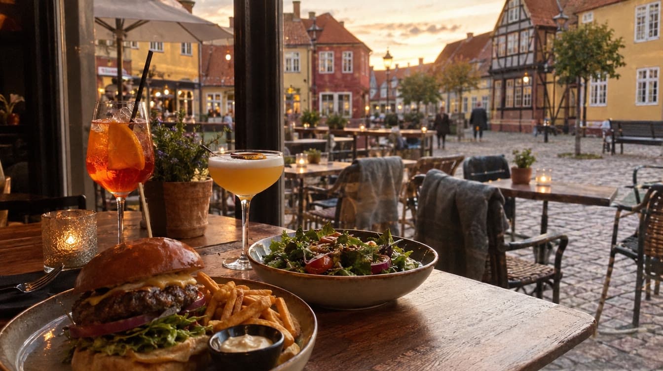 Burger, salat og cocktails ved pladsen — Cafe Kræz