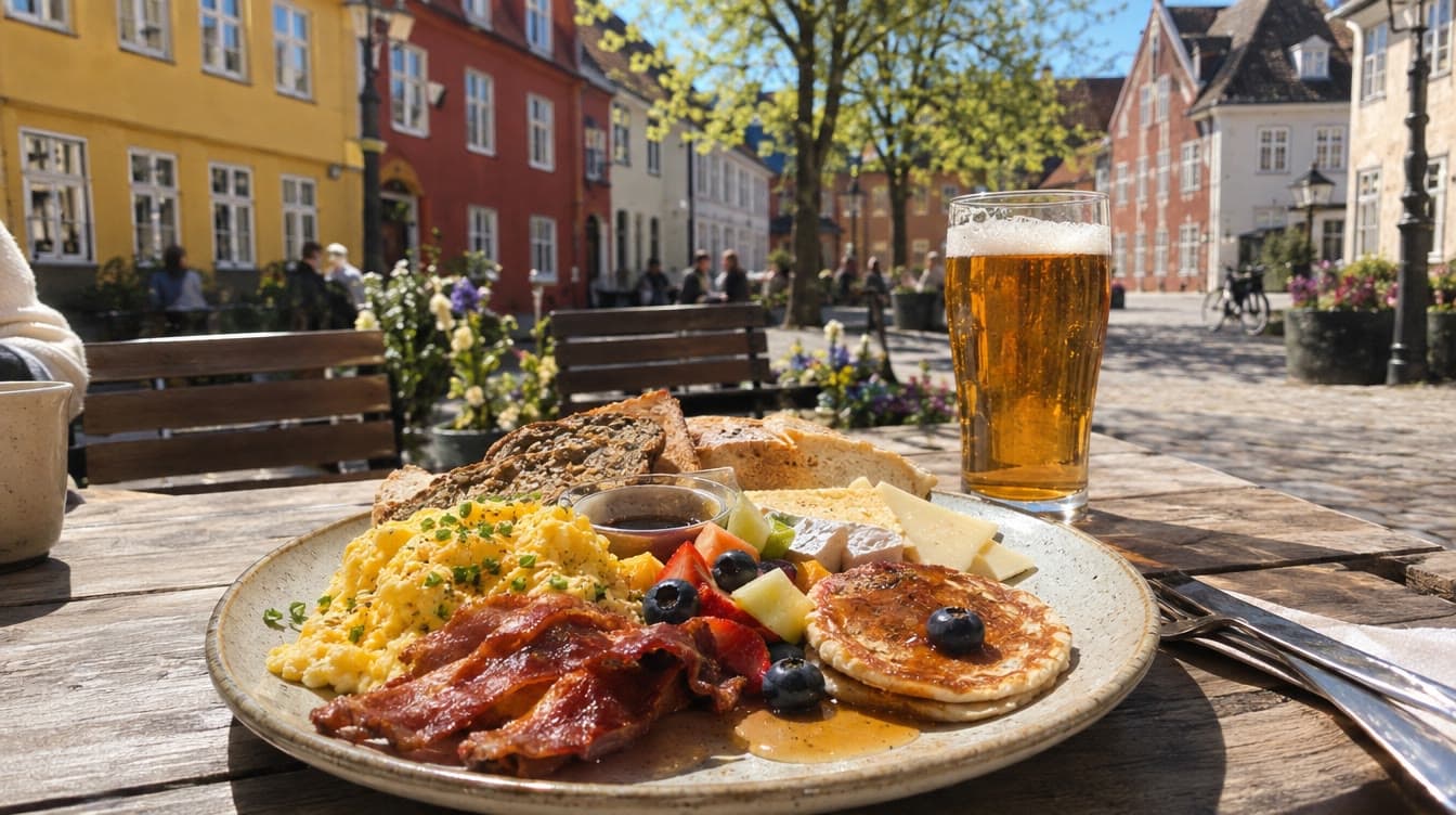 Brunch og fadøl i solen på Klostertorvet — Café Smagløs