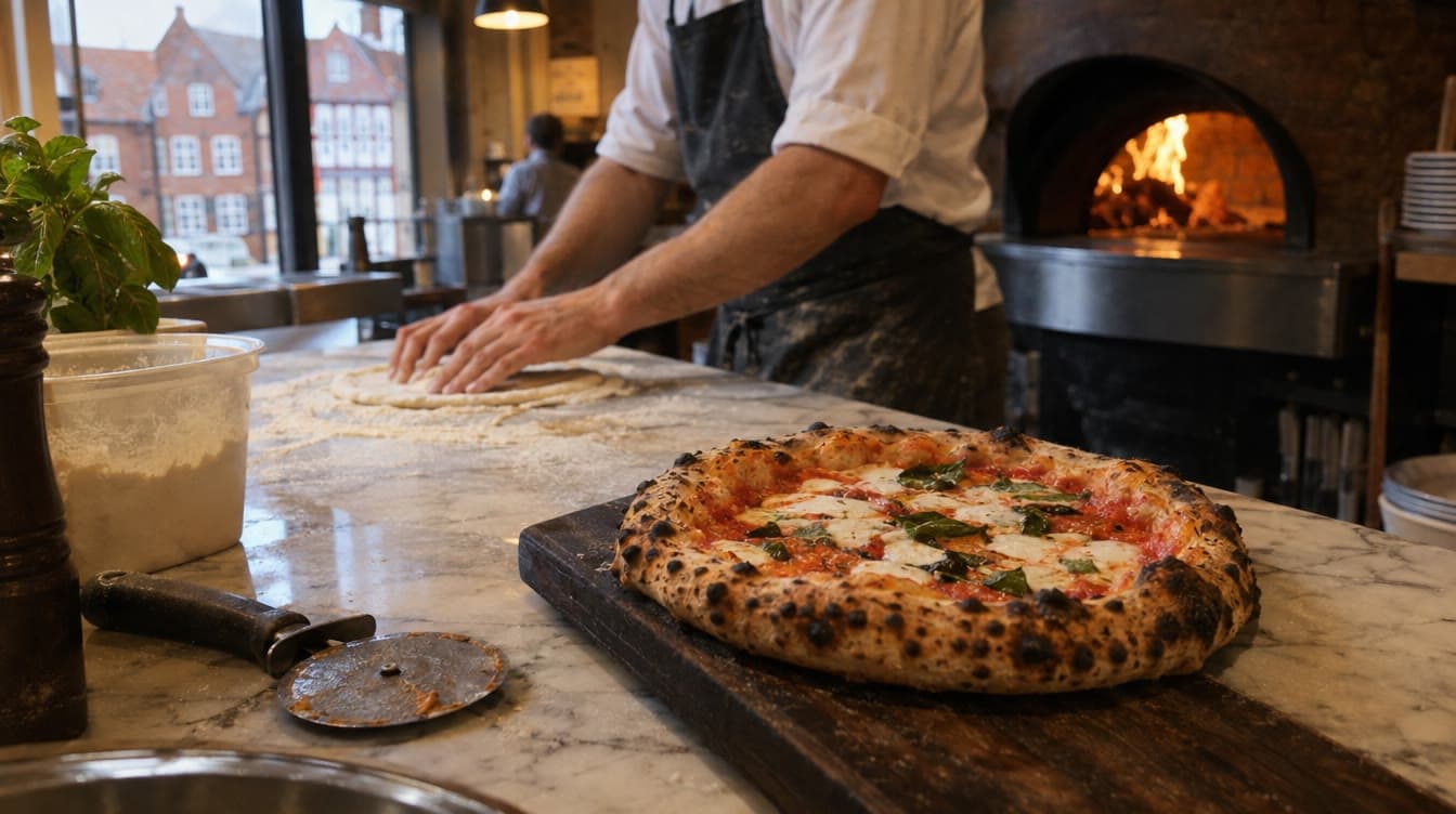 Napolitansk pizza fra ovnen hos Della Nonna i Odense