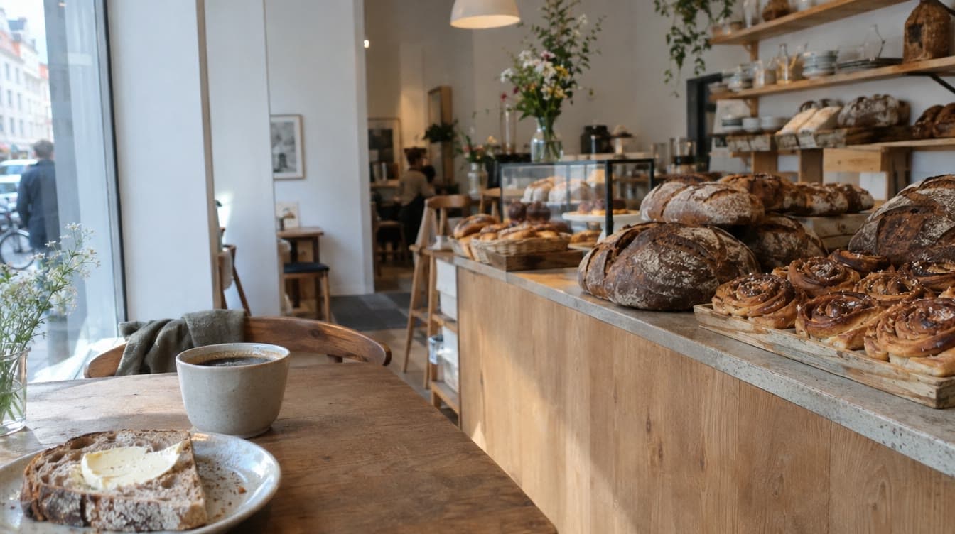 Surdejsbrød og kanelsnurrer i disken — Emmerys