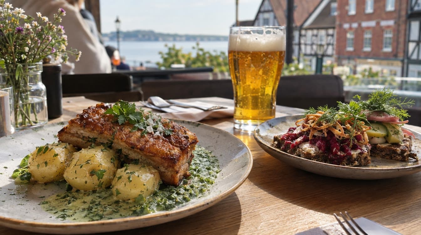 Stegt flæsk og smørrebrød ved fjorden — Lille Nyhavn