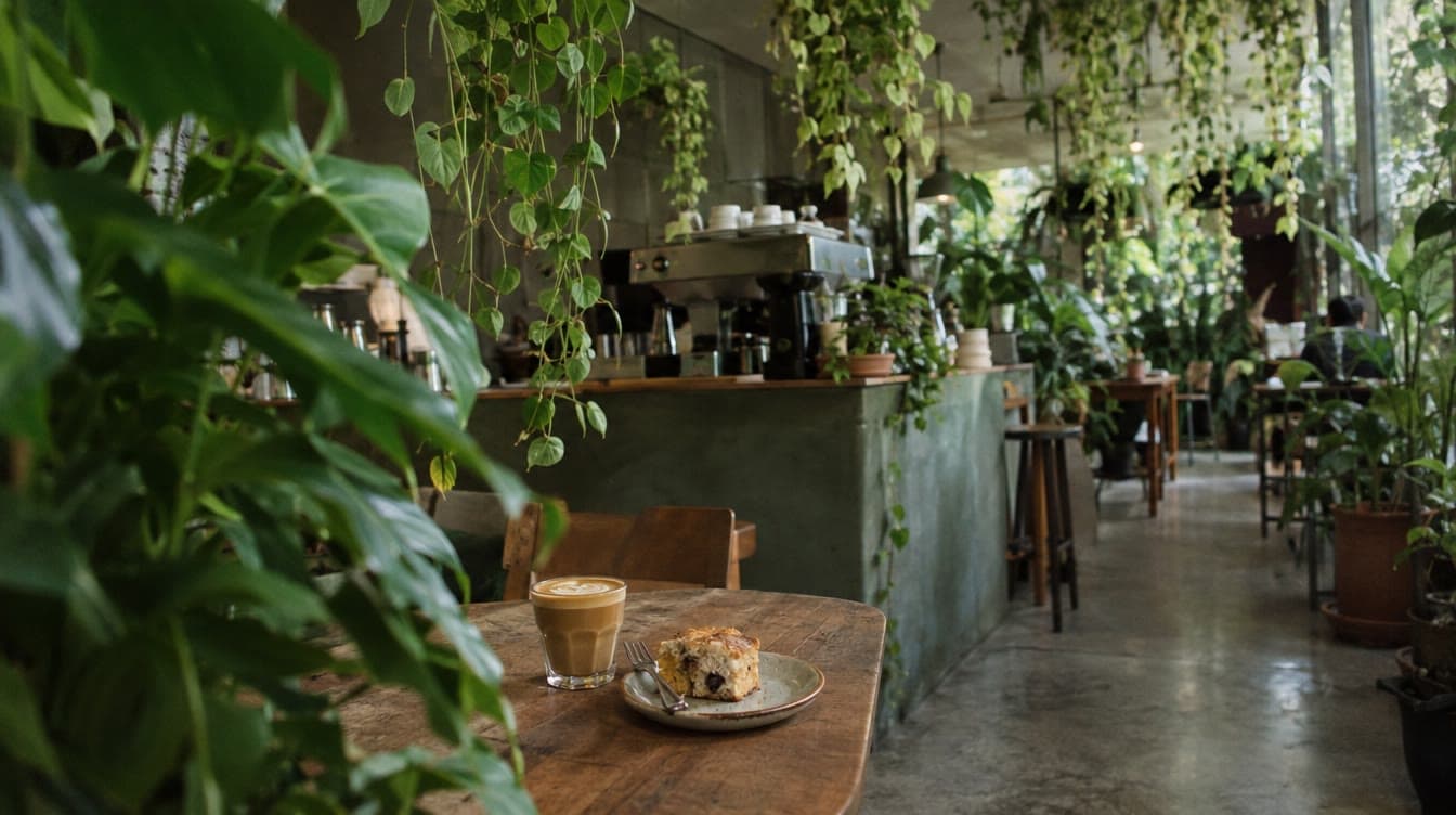 Kaffe blandt planterne — Plukk