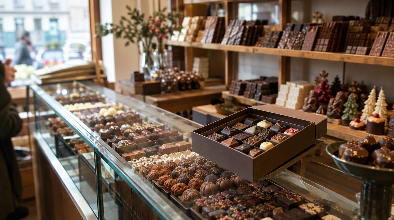 Fyldte chokolader i disken — Spangsberg Chokolade
