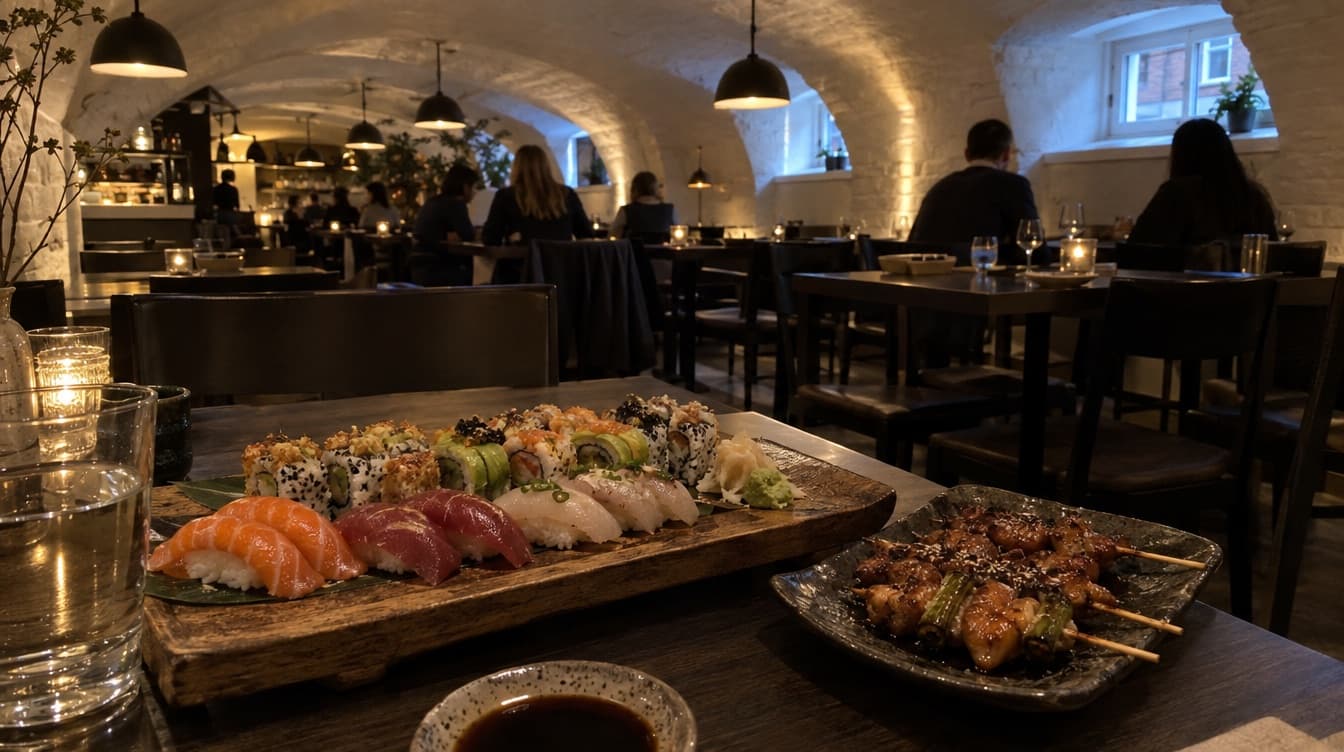 Kælderrestaurant med sushifade og yakitorispyd — Sticks'n'Sushi på Nansensgade