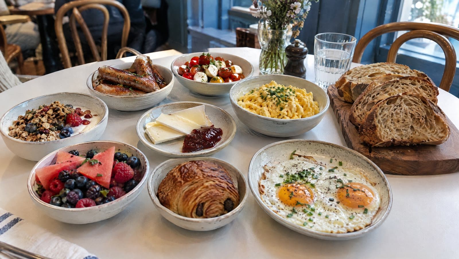 Brunch i små skåle set oppefra — Wulff & Konstali